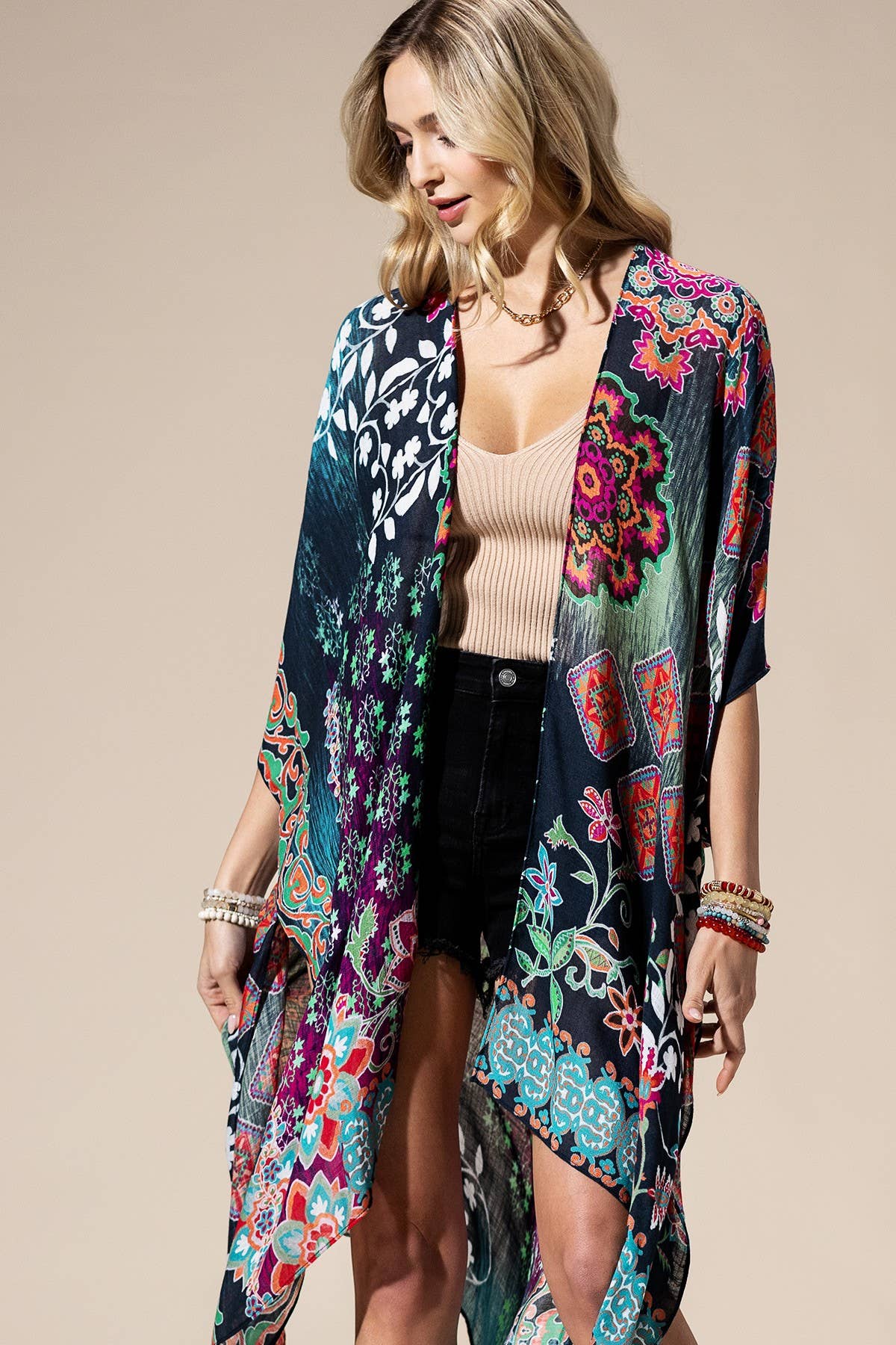 Night Garden Multi Kimono