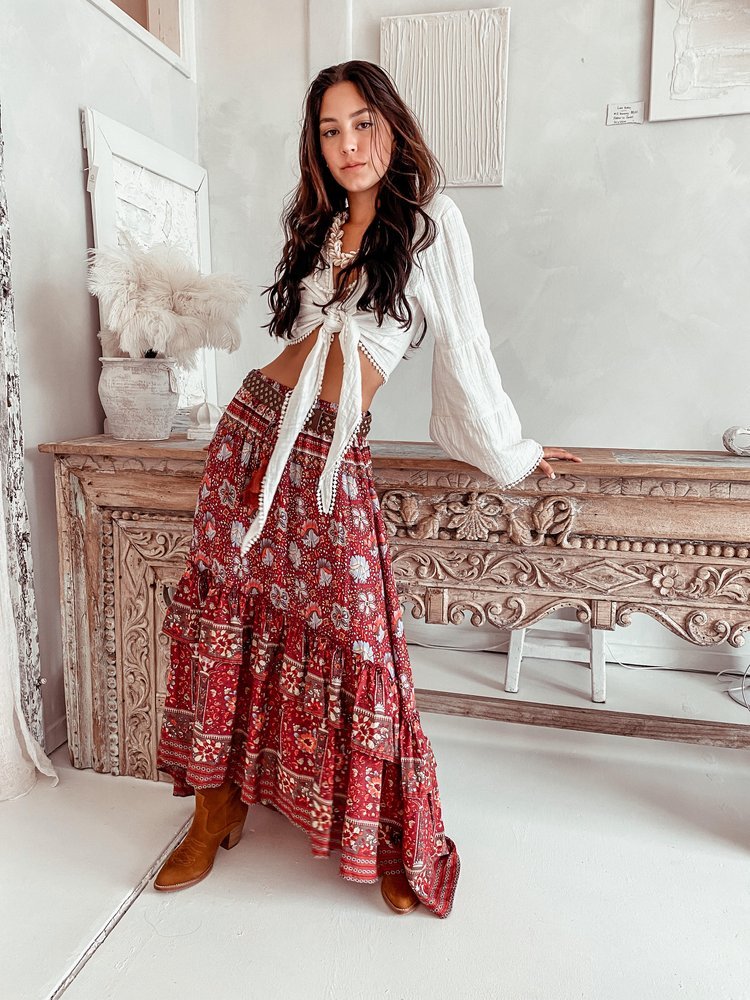 Ivy Skirt - Morocco Print by Tanah Folk