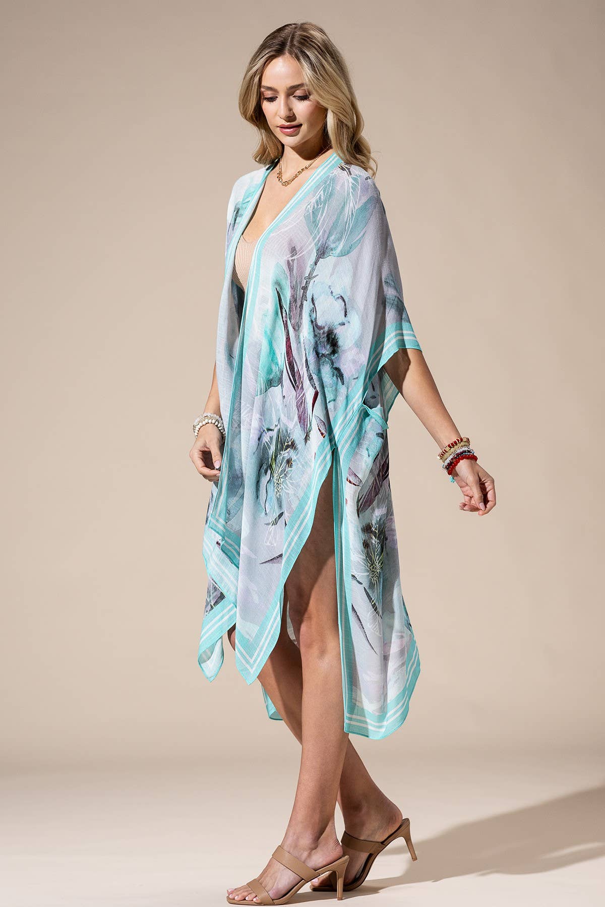 Aqua Multi Kimono