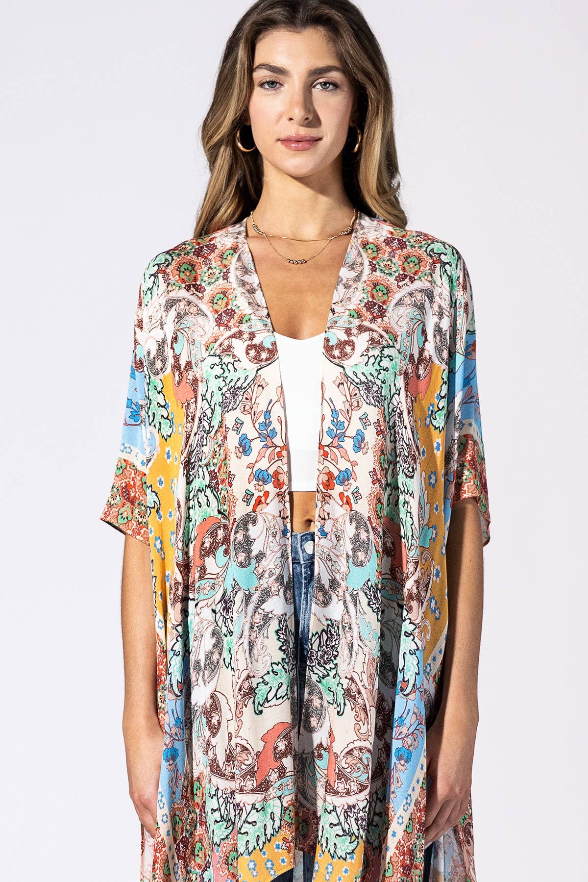 Botanical Mosaic Kimono