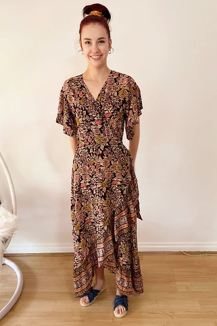Bella Wrap Dress - Vintage Rose - @Saucy Ladies
