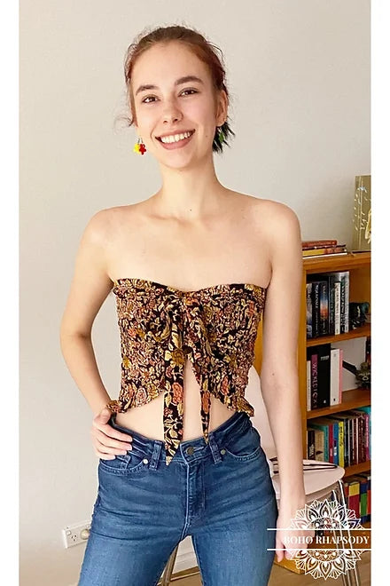 Vintage Rose Tube Top by Boho Rhapsody