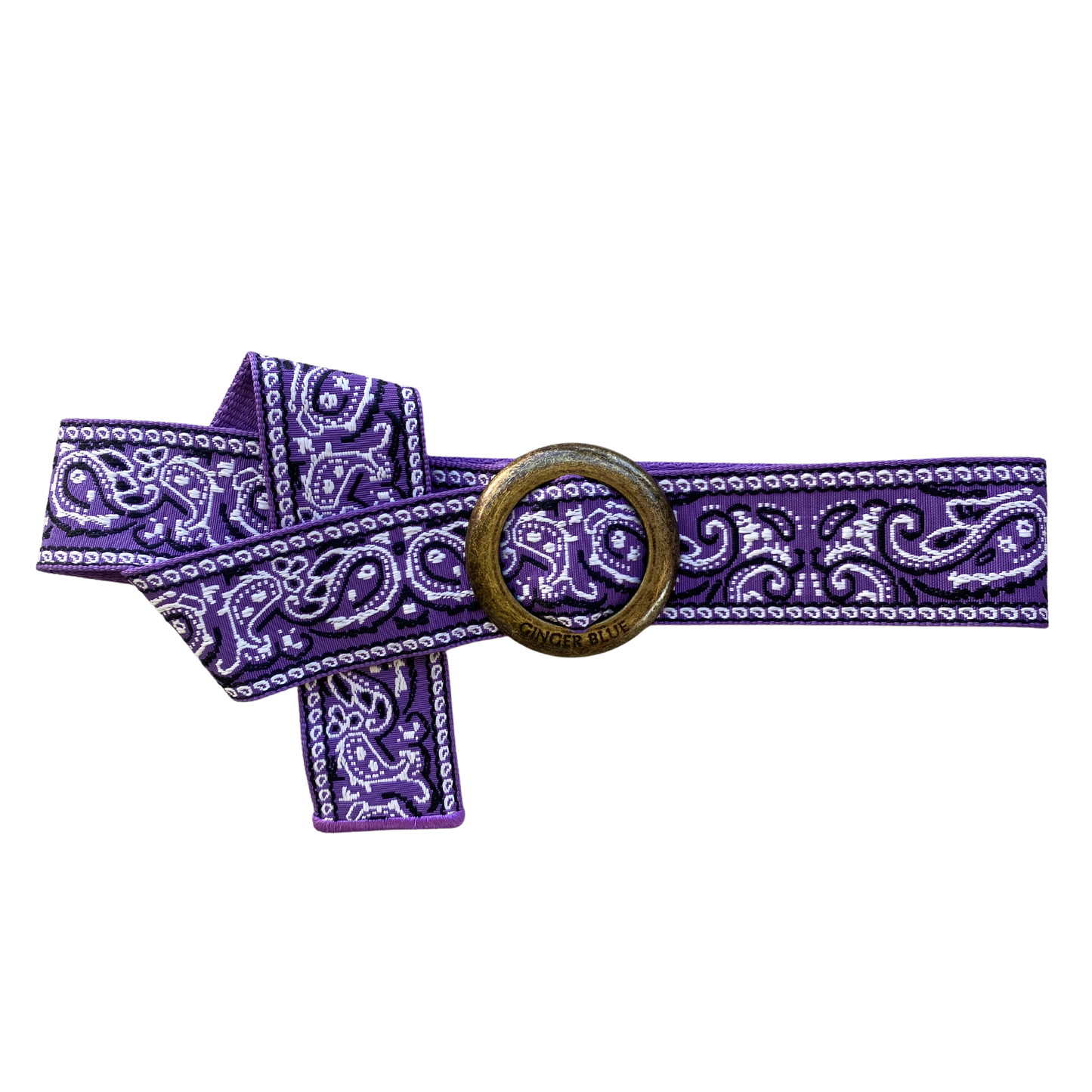 Ginger Blue Belt - Paisley Please Purple
