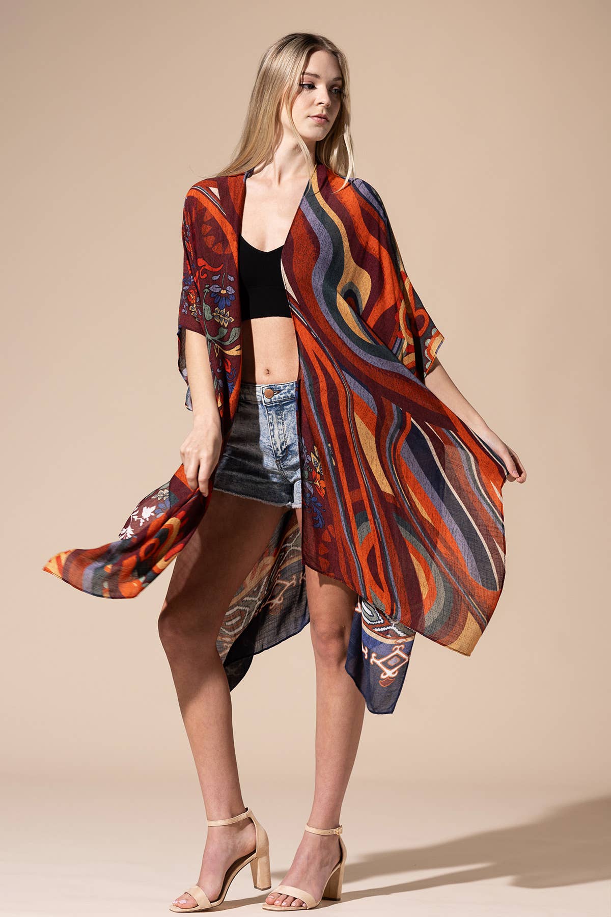 Retro Vibe Kimono