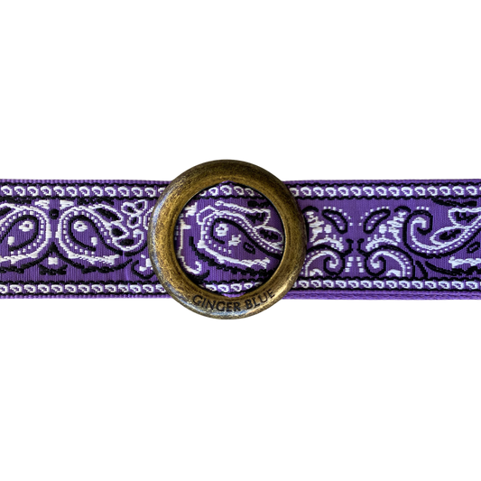Ginger Blue Belt - Paisley Please Purple by Ginger Blue