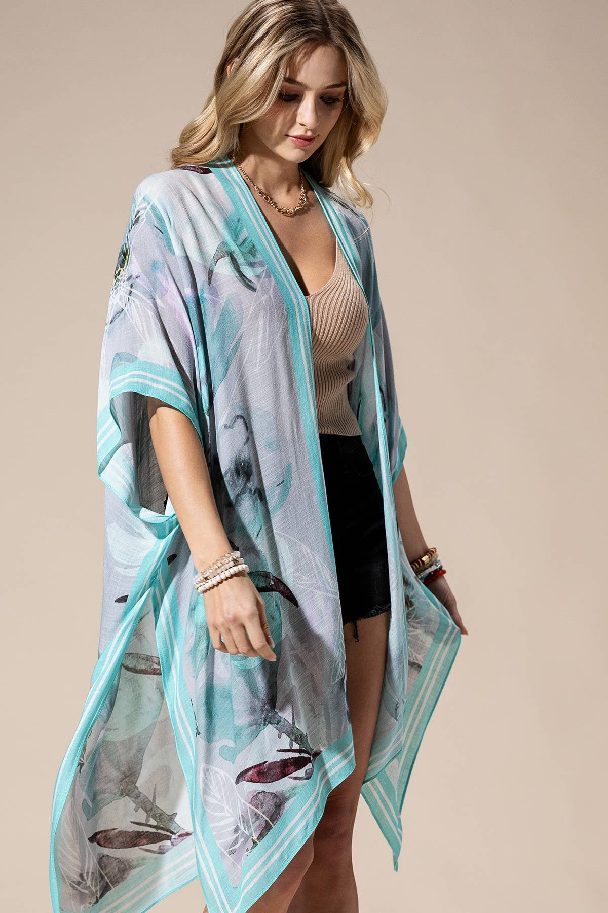Aqua Multi Kimono
