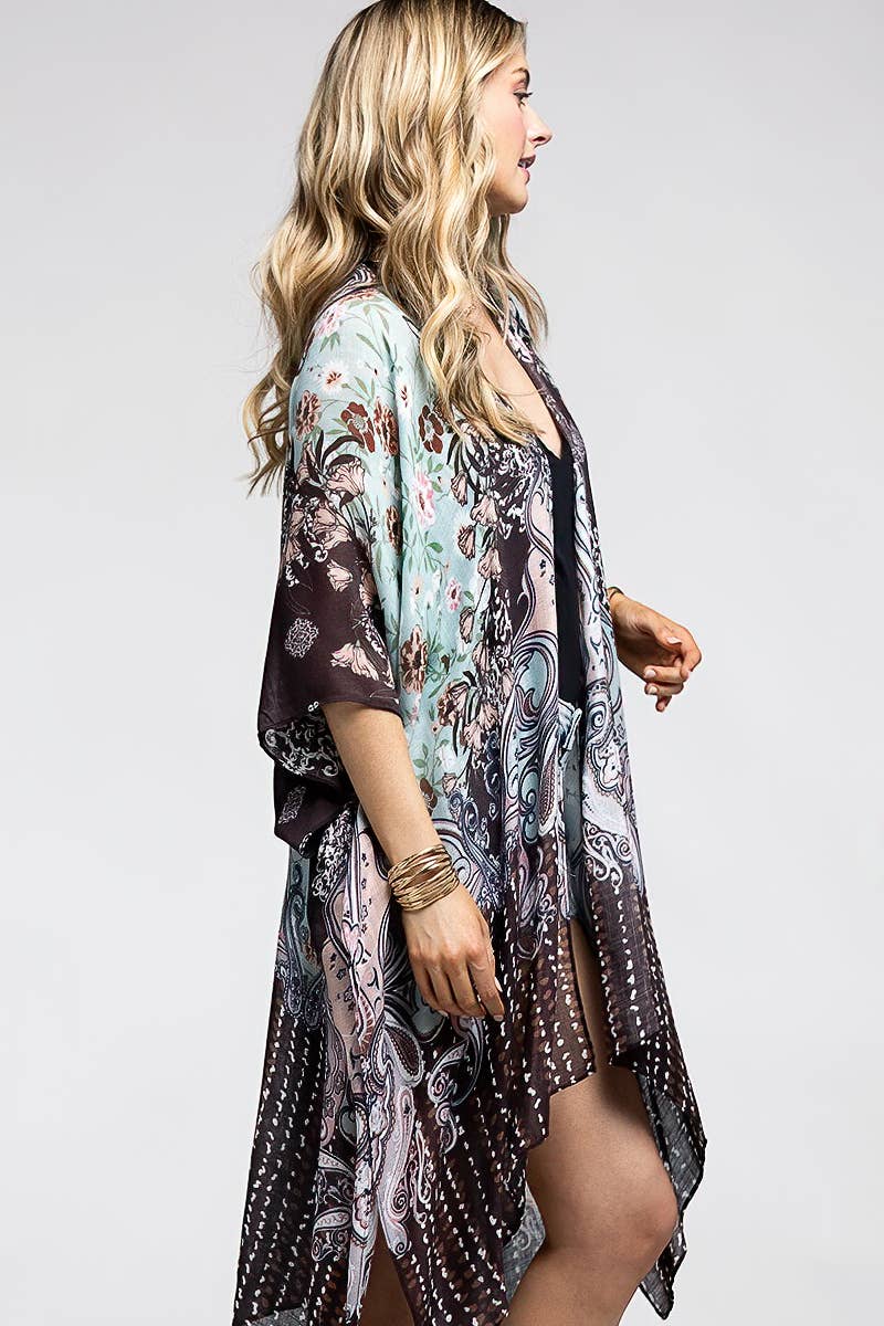 Mint Chocolate Kimono - Mint Chocolate