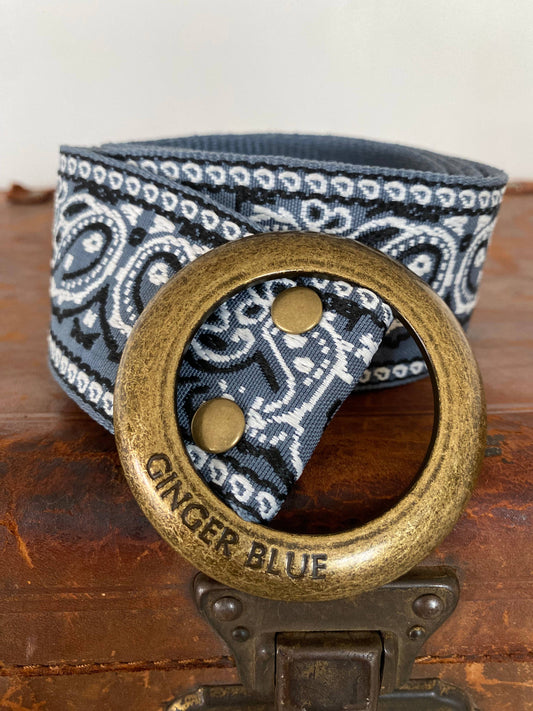 Ginger Blue Belt - Paisley Please Denim by Ginger Blue