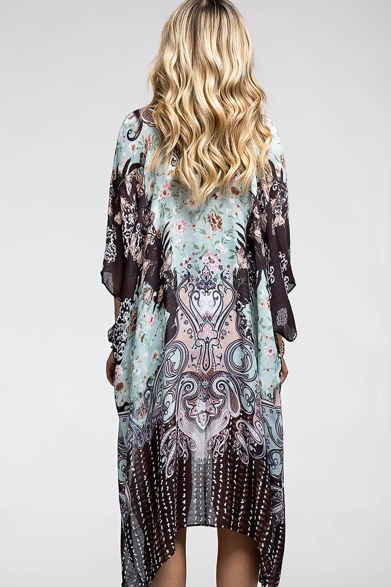 Mint Chocolate Kimono by Urbanista