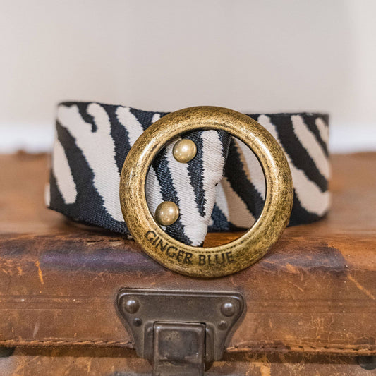 Ginger Blue - Wild Child Zebra Belt by Ginger Blue
