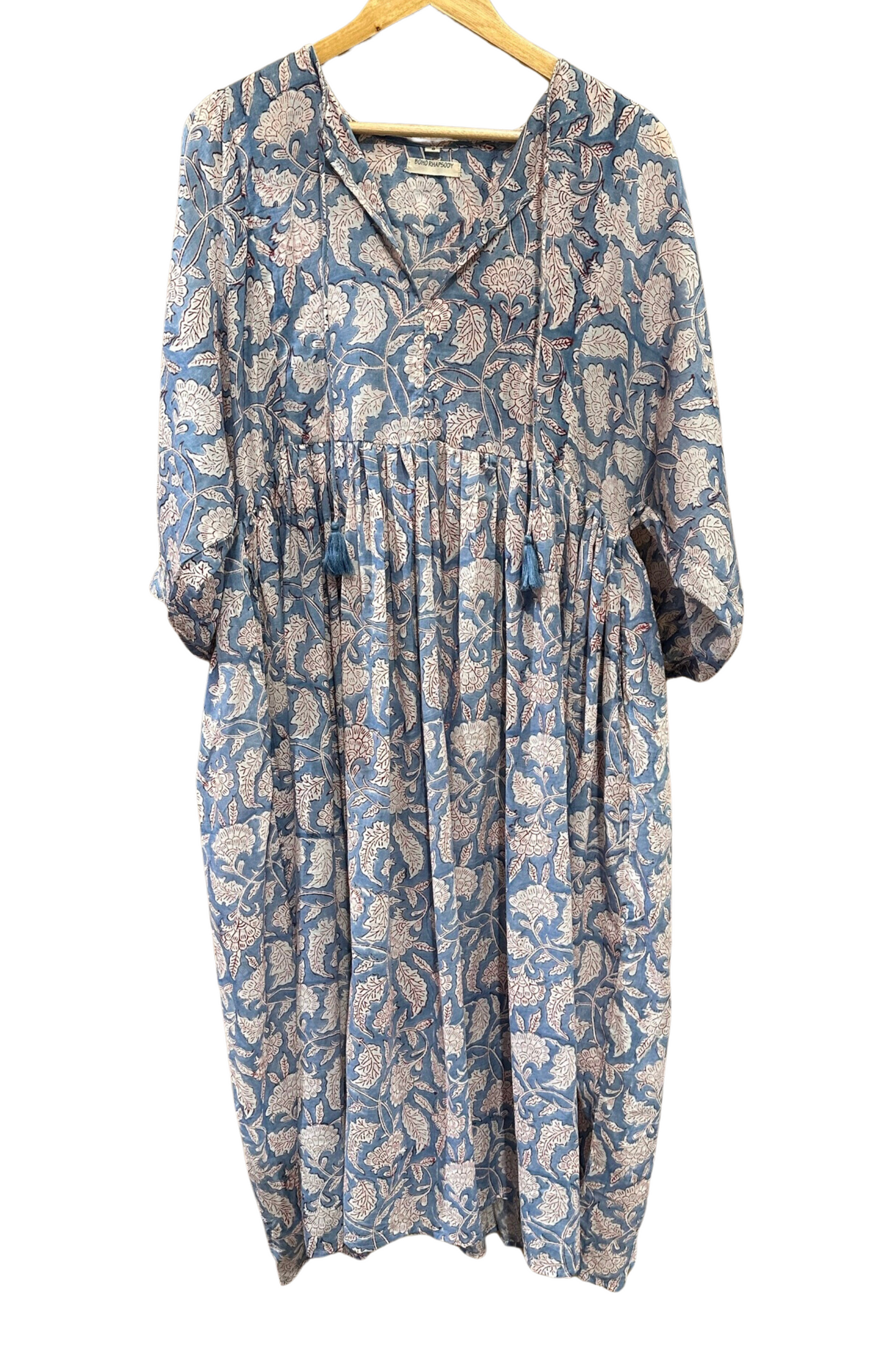 Aaliyah Block Printed Cotton Maxi Dress - @Saucy Ladies