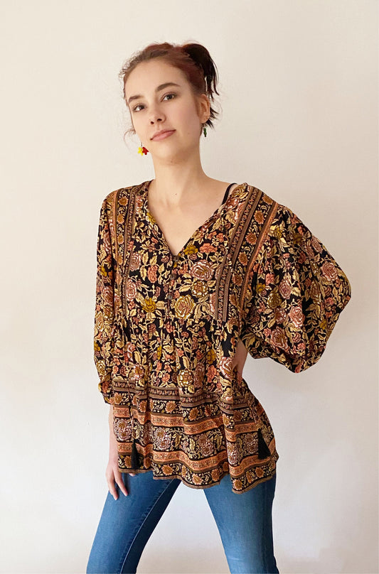 Ashlee Boho Balloon Sleeve Top by Boho Rhapsody