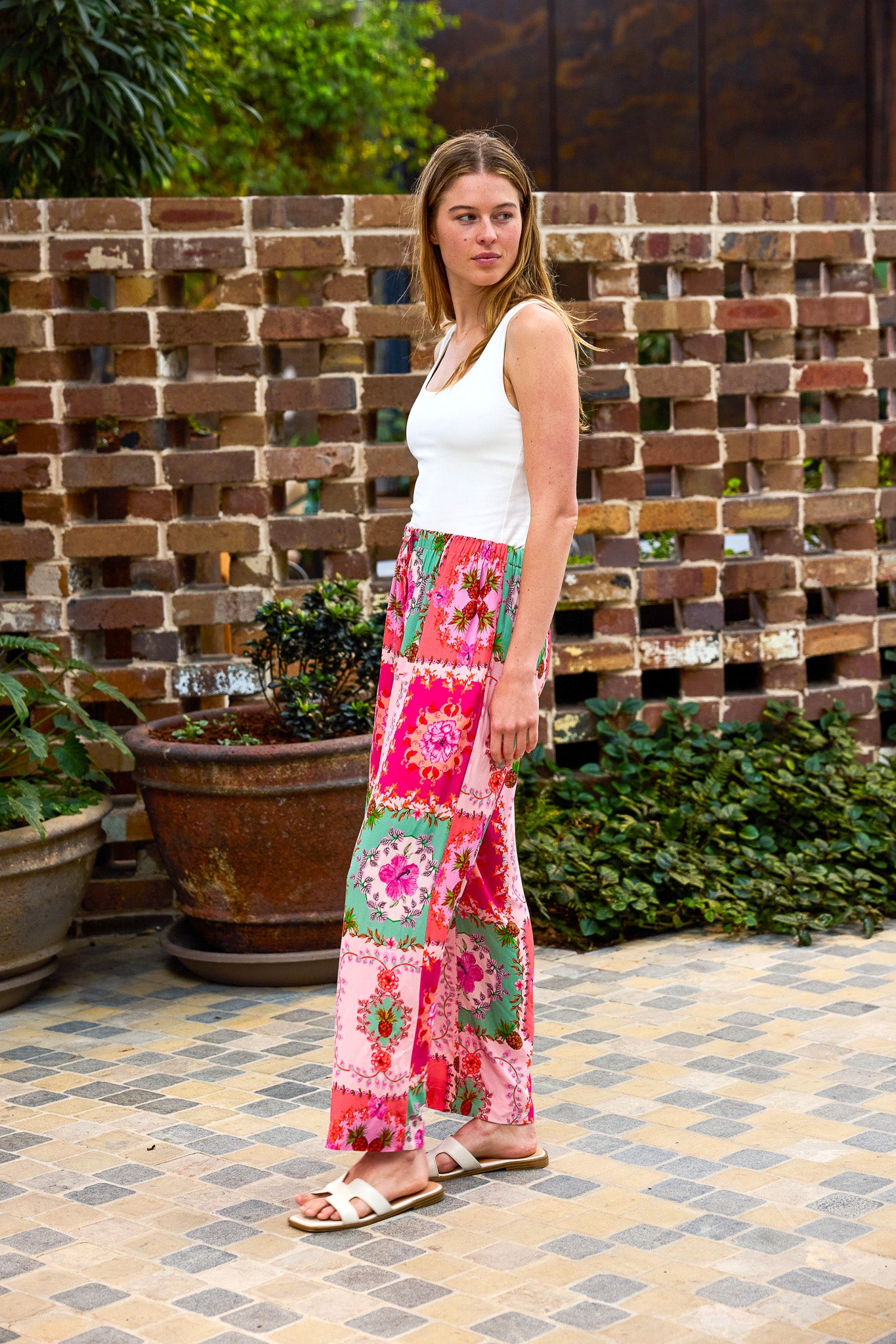 Sandoval Pink Patchwork Pants by Boho Australia