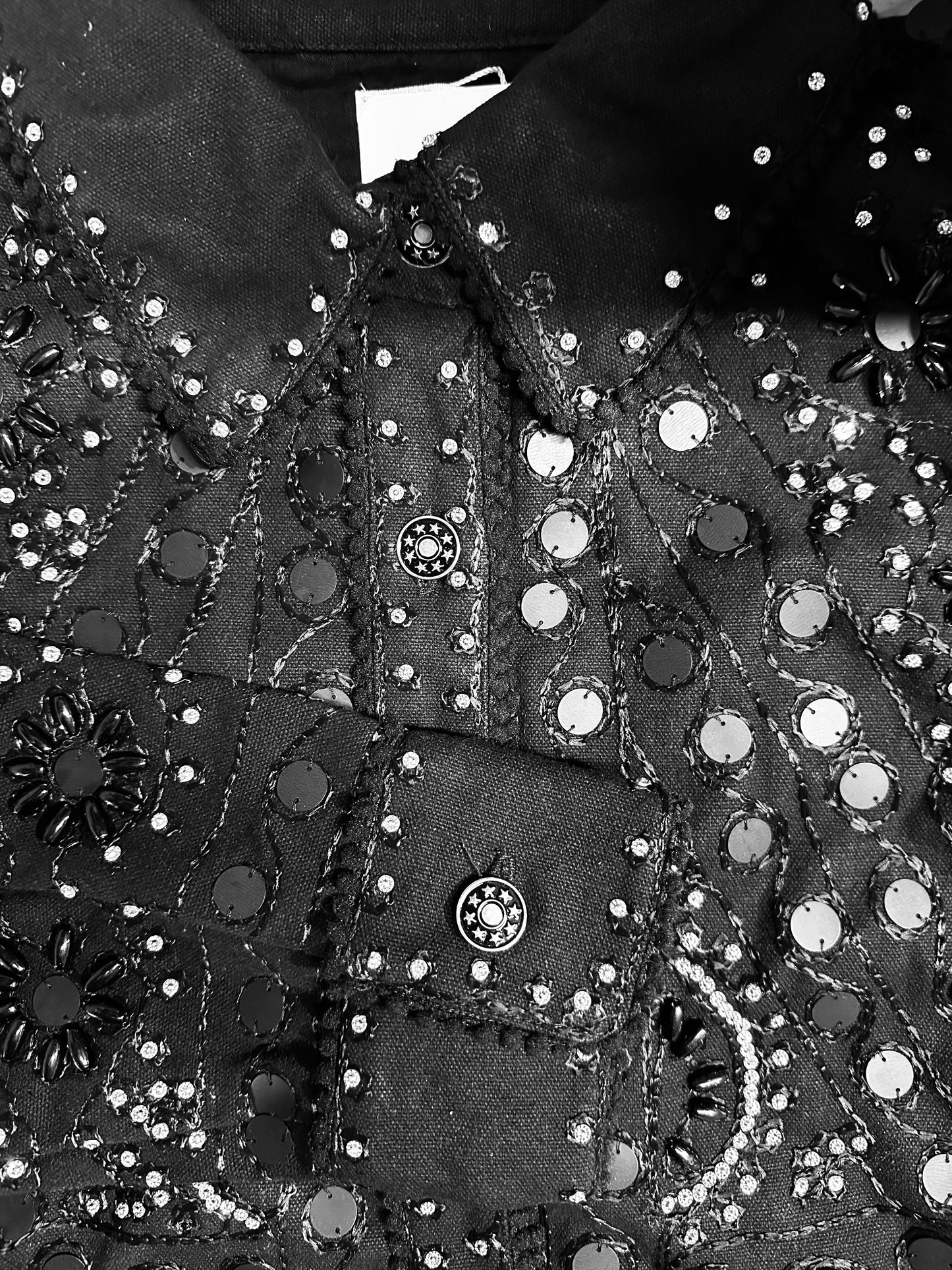 Angelica Embellished Crop Jacket - Black by last queen