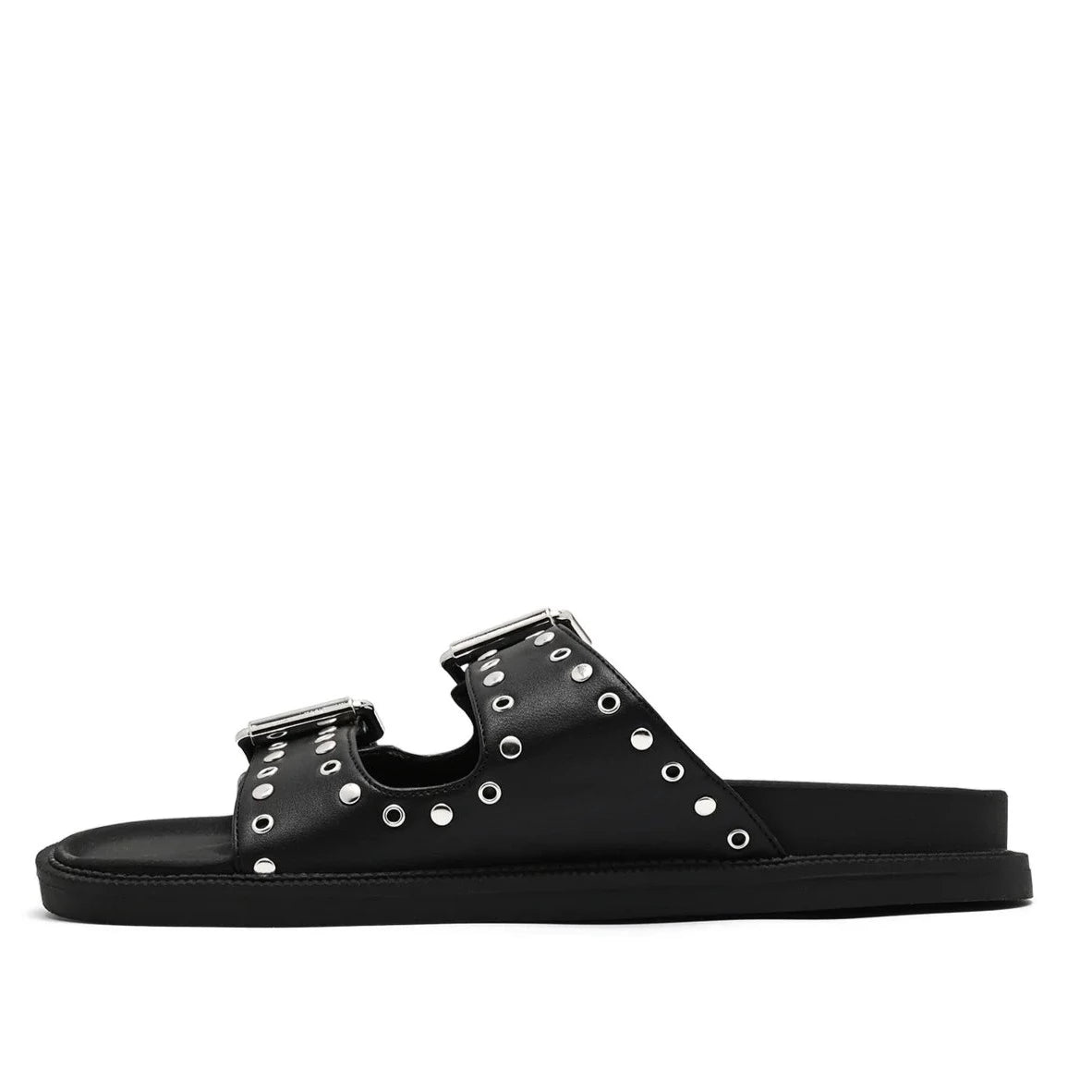 Ellery Sandals - Black Smooth by Therapy Shoes