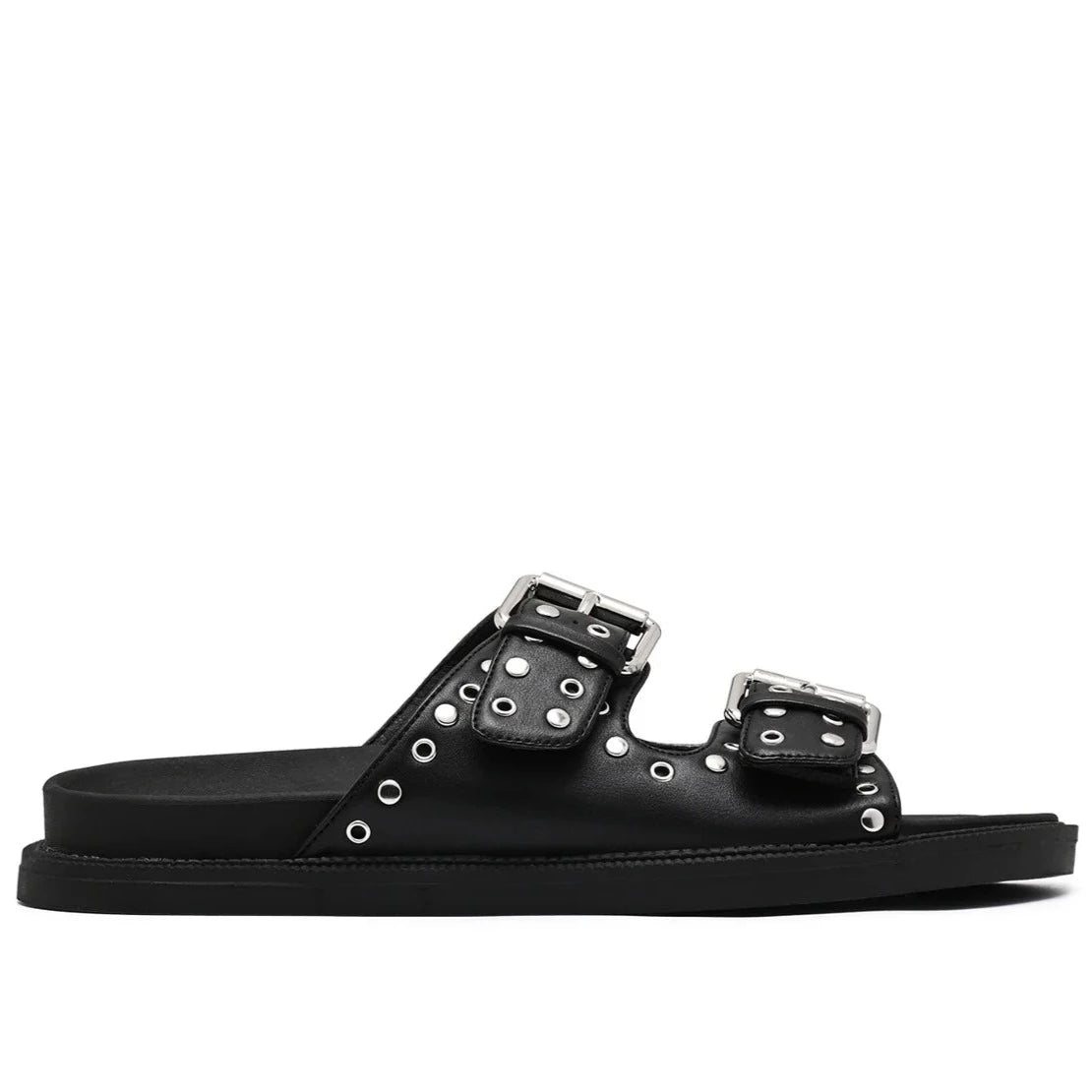 Ellery Sandals - Black Smooth by Therapy Shoes