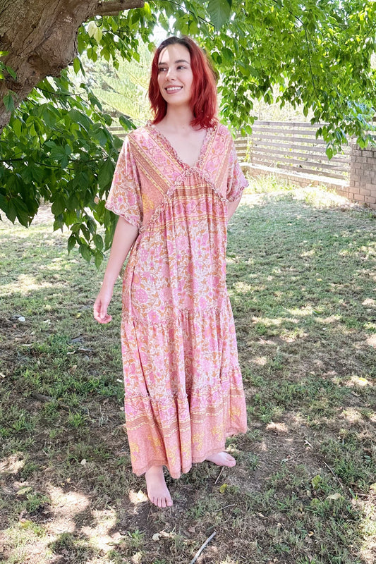 Felicity Boho Tiered Maxi Dress by Boho Rhapsody