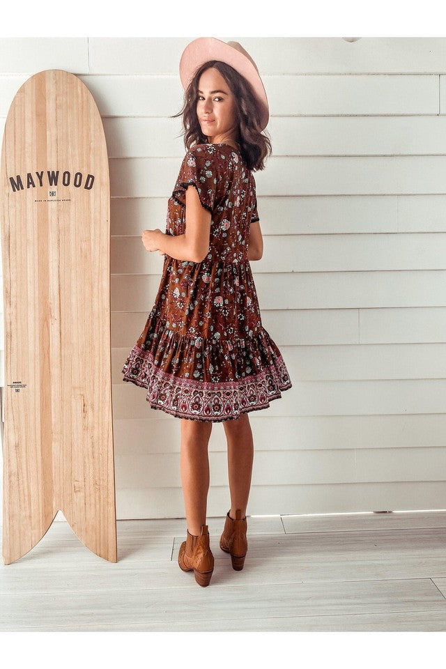 Fleur Dress in Persia Chocolate