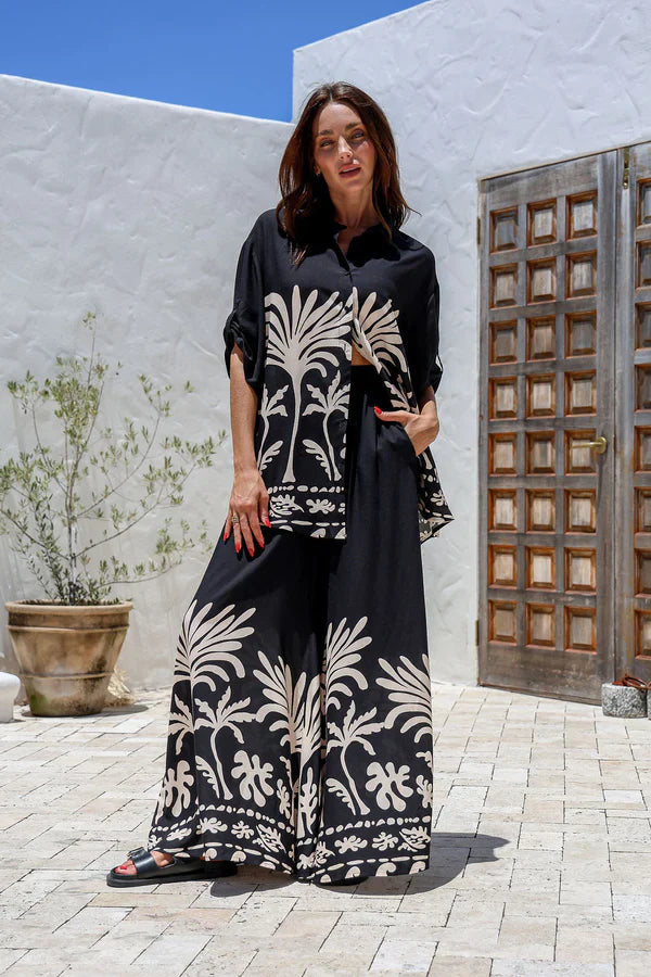 Noir Palm Pants by JTL