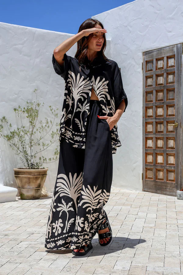 Noir Palm Shirt by JTL