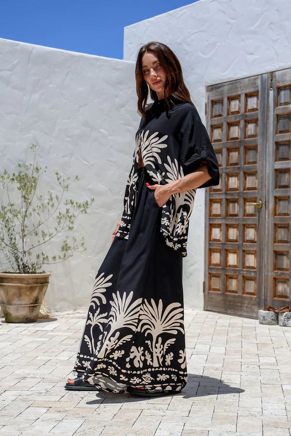 Noir Palm Shirt by JTL