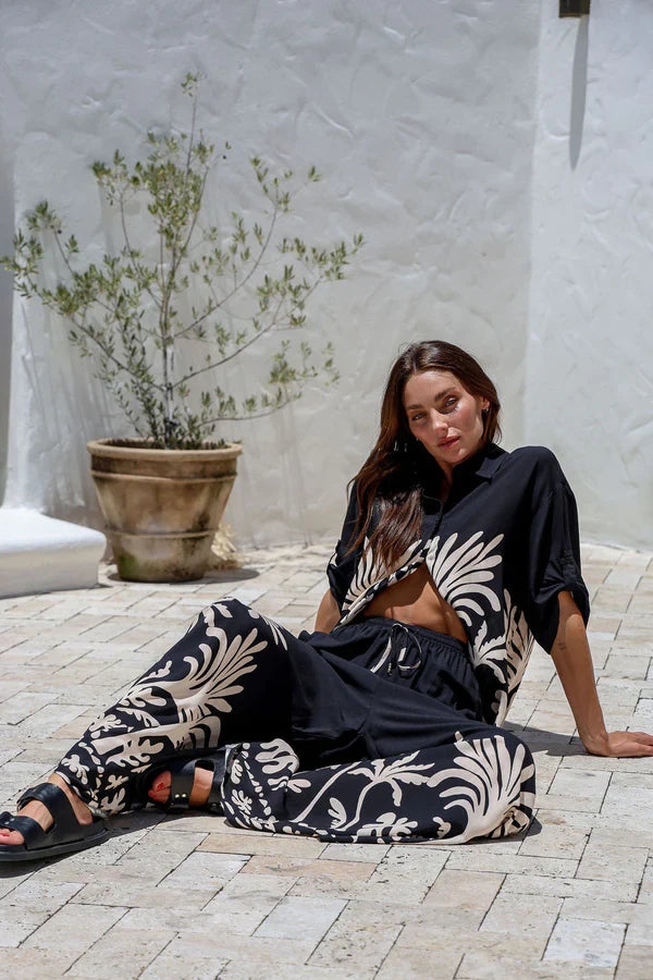 Noir Palm Shirt by JTL