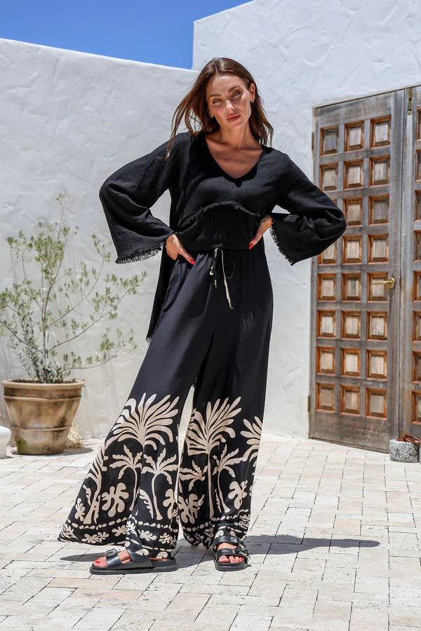 Noir Palm Pants by JTL