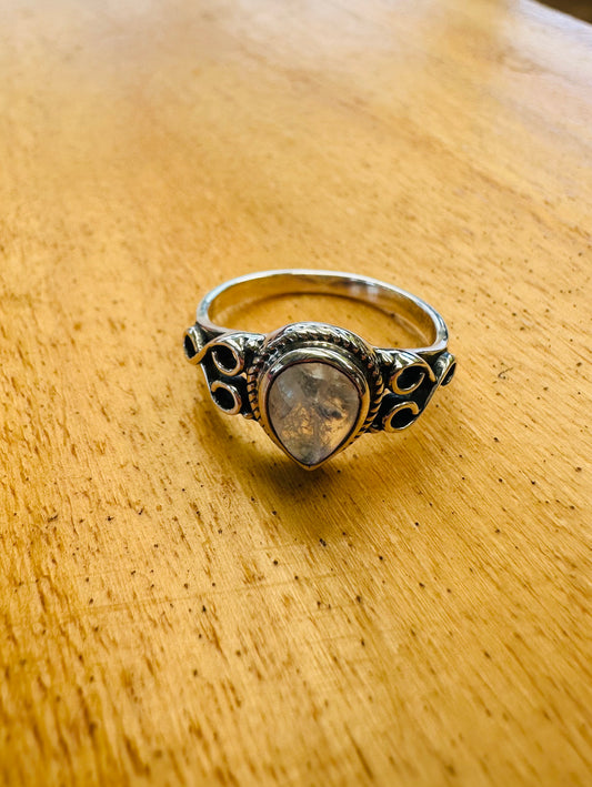 Sterling Silver Moonstone Ring US7 by Boho Rhapsody