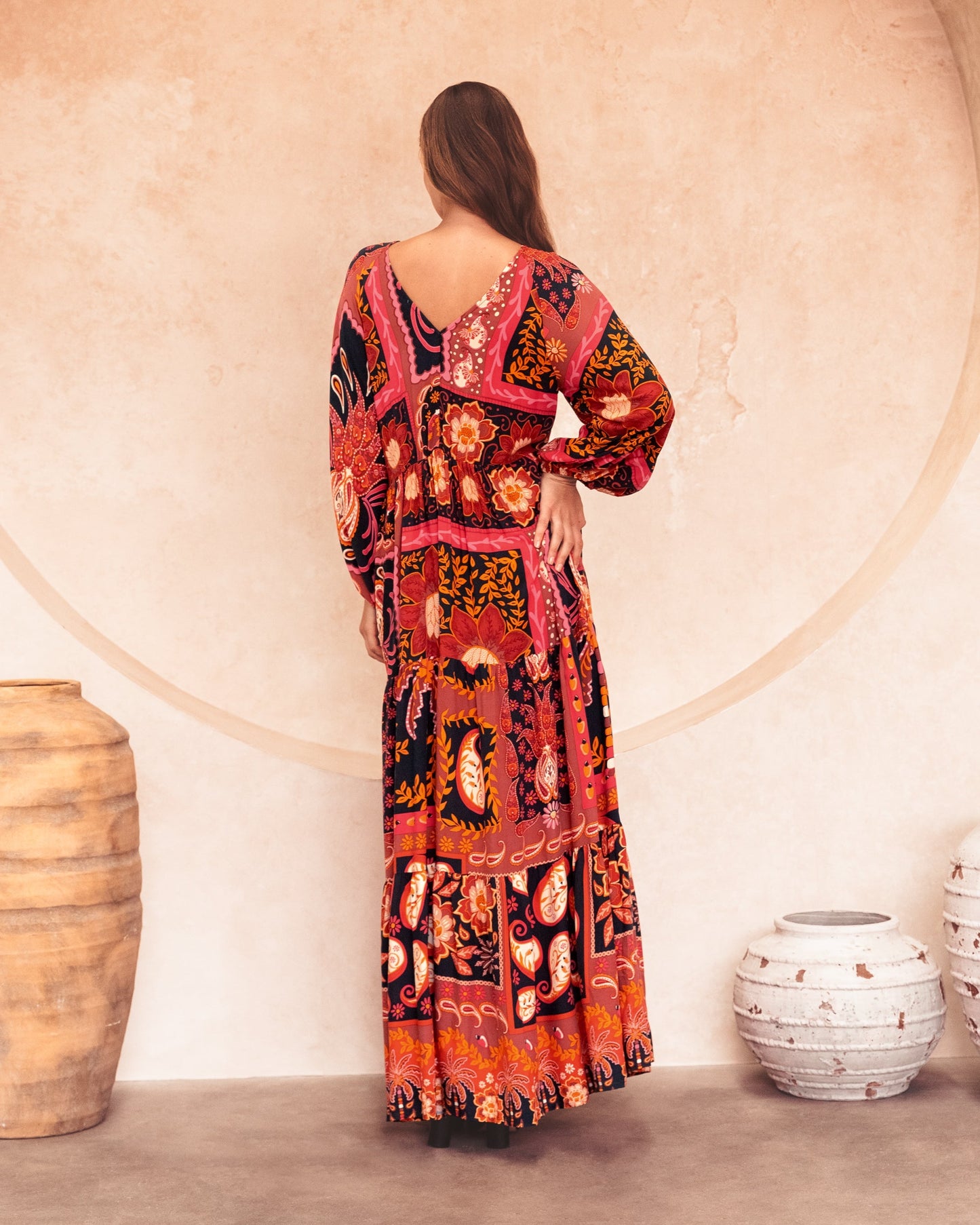 Talia V-neck Maxi Dress - @Saucy Ladies