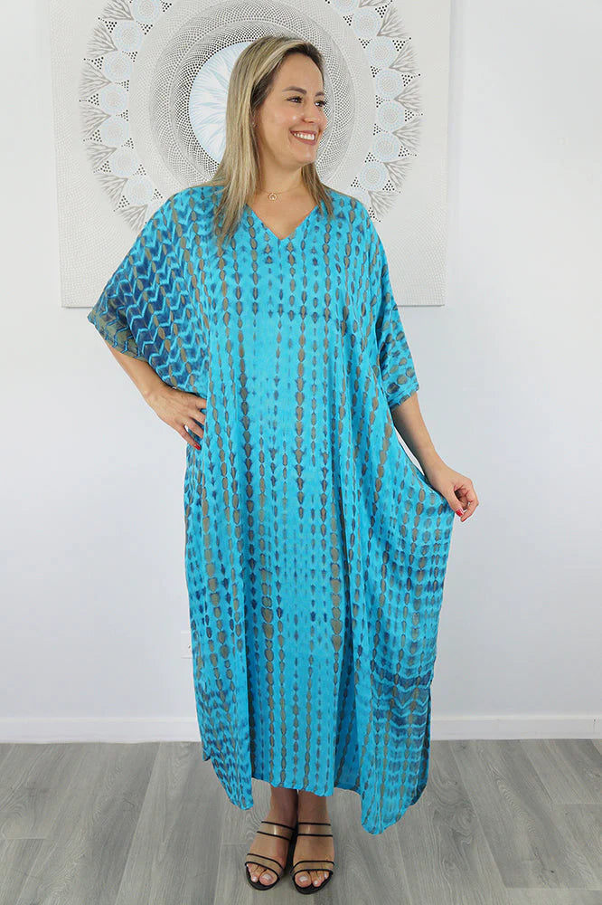 Venus Long Tie Dye Kaftan by Sundrenched