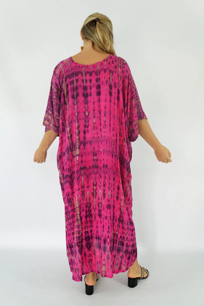 Venus Long Tie Dye Kaftan by Sundrenched