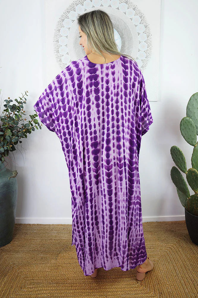 Venus Long Tie Dye Kaftan by Sundrenched