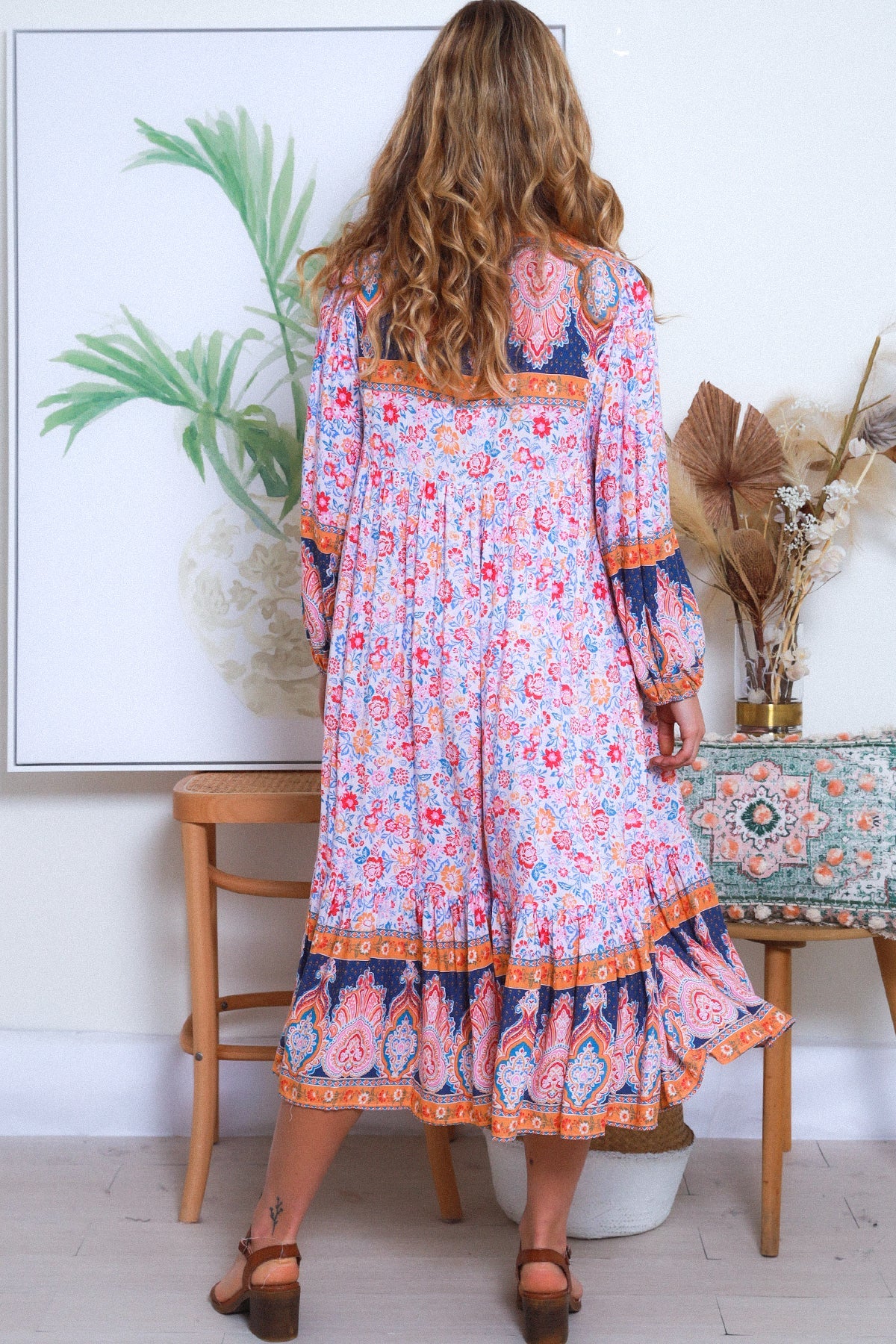 Joslyn Boho Midi Dress