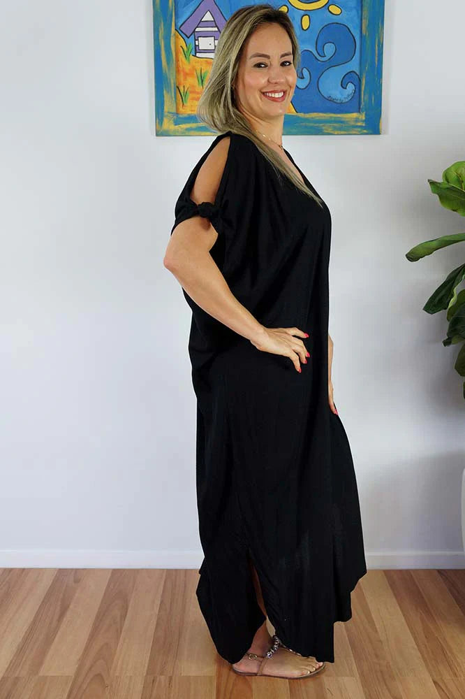 Mykonos Kaftan - Black by Sundrenched