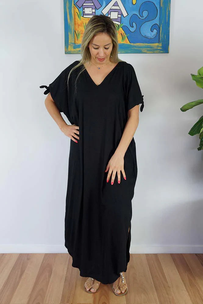 Mykonos Kaftan - Black by Sundrenched