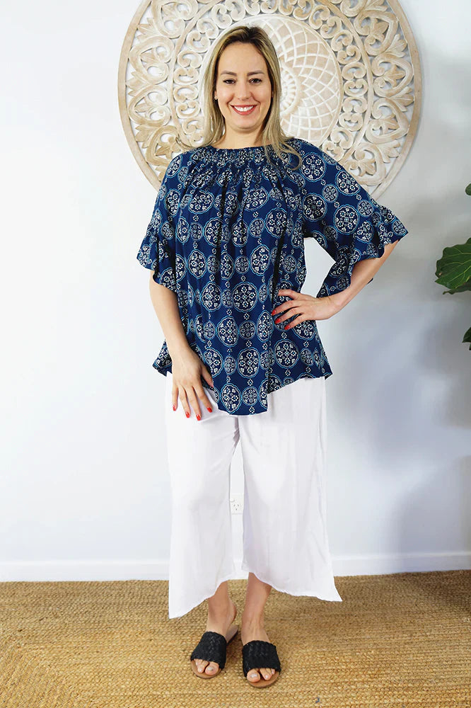 Noosa Top in Kathmandu Print by Sundrenched