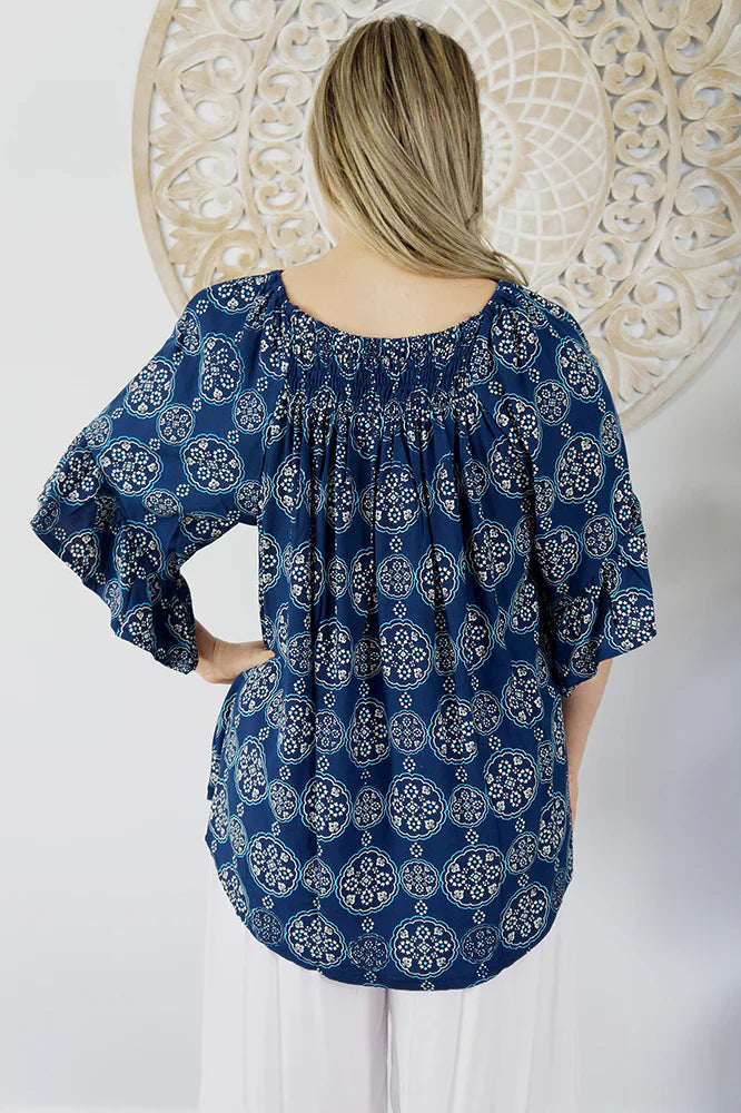 Noosa Top in Kathmandu Print by Sundrenched