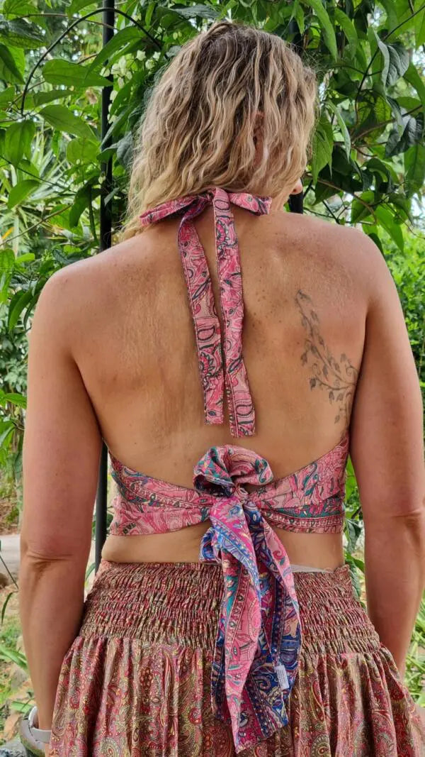 Silk Reversible Halter Top by Ombak