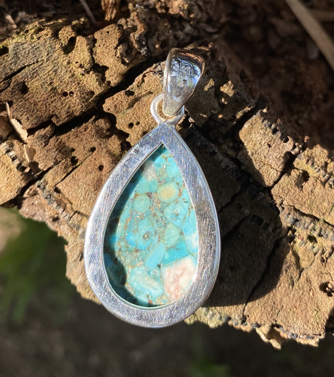 Teardrop Turquoise Pendant by Boho Rhapsody