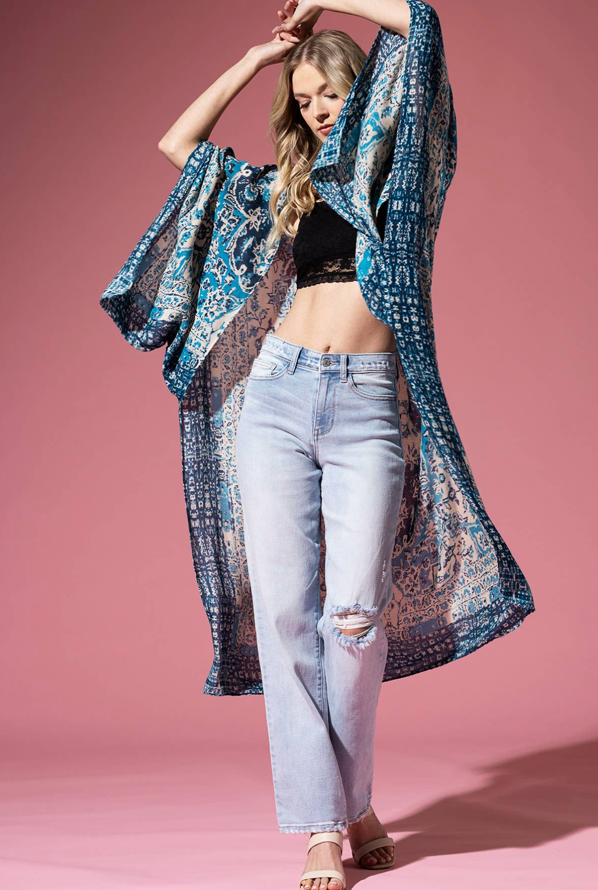 Mandala Kimono - Mustard or Blue