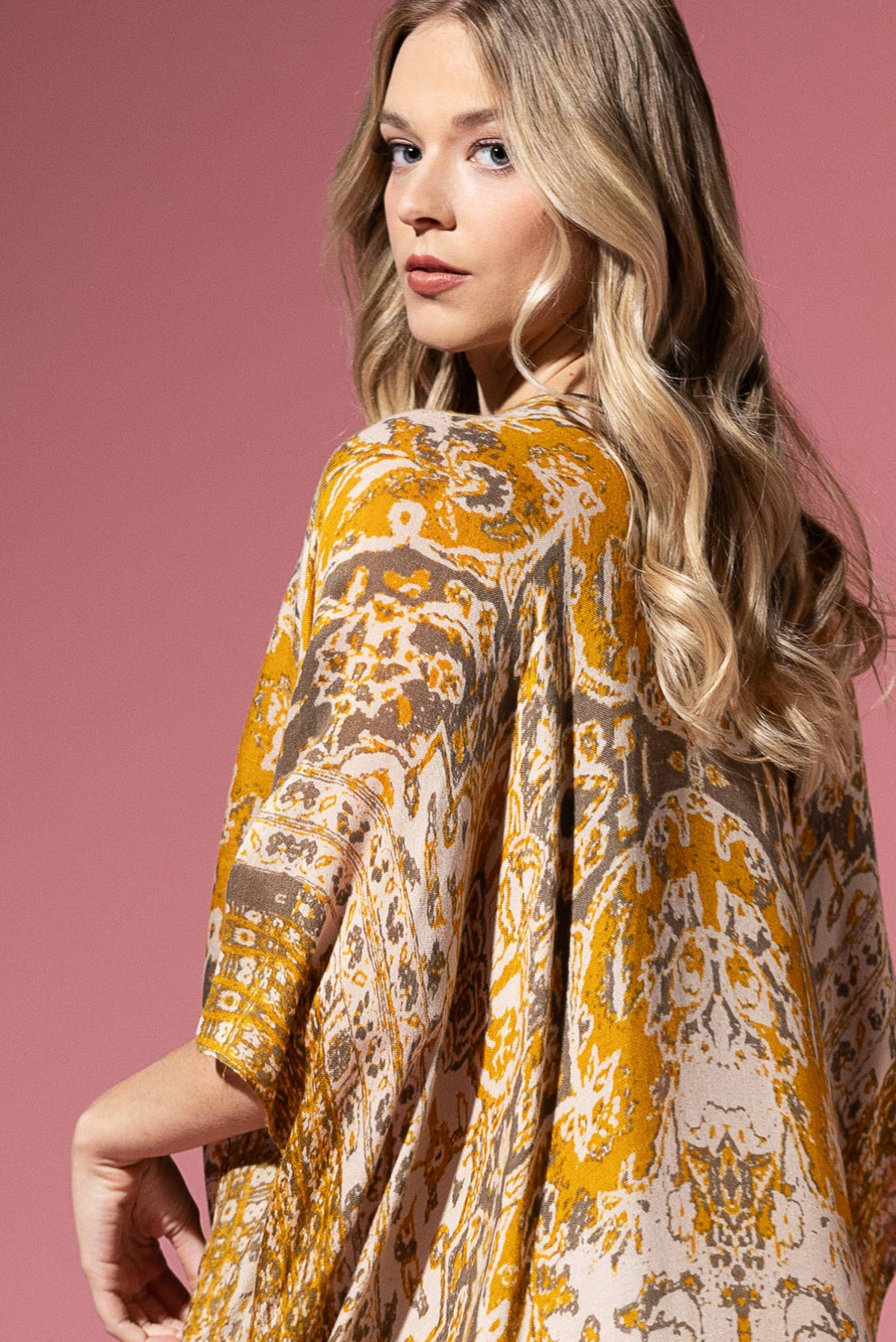 Mandala Kimono - Mustard or Blue