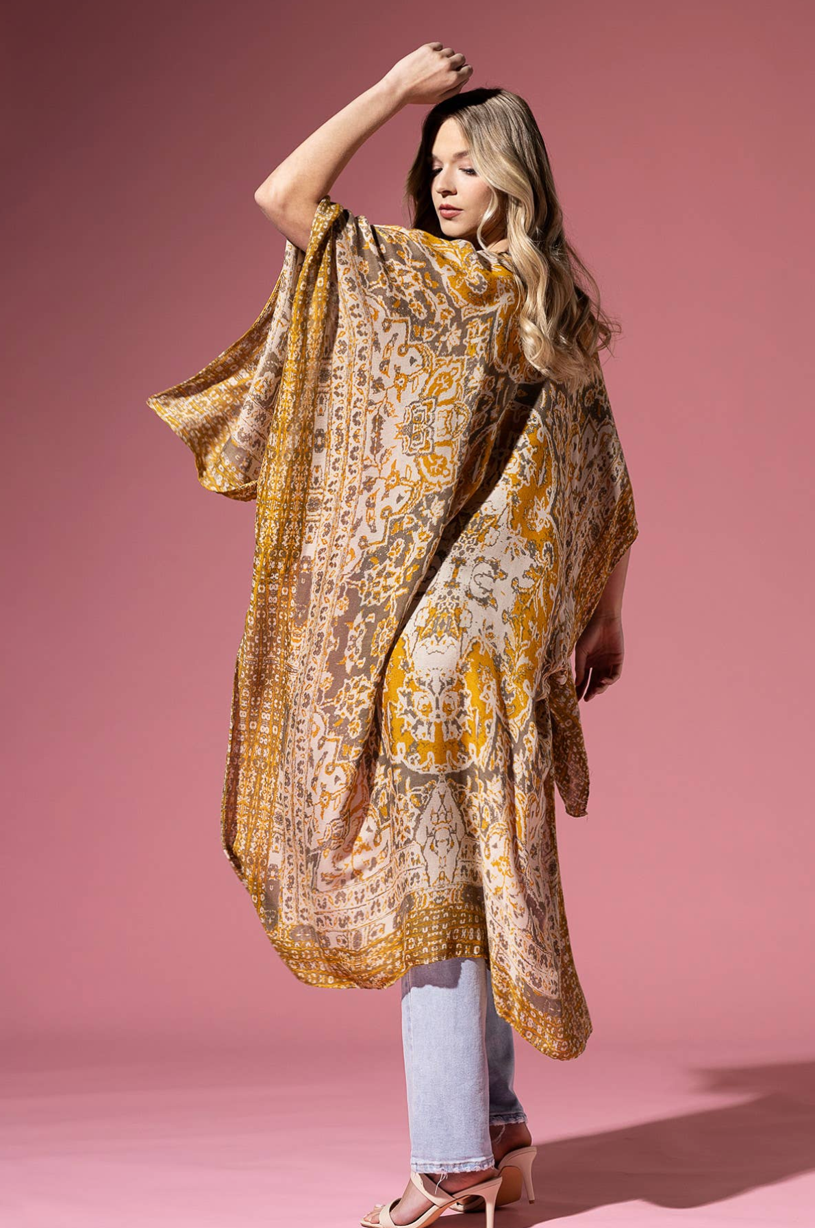 Mandala Kimono - Mustard or Blue