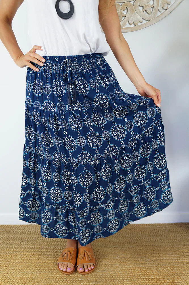 Kathmandu Tiered Skirt by Sundrenched