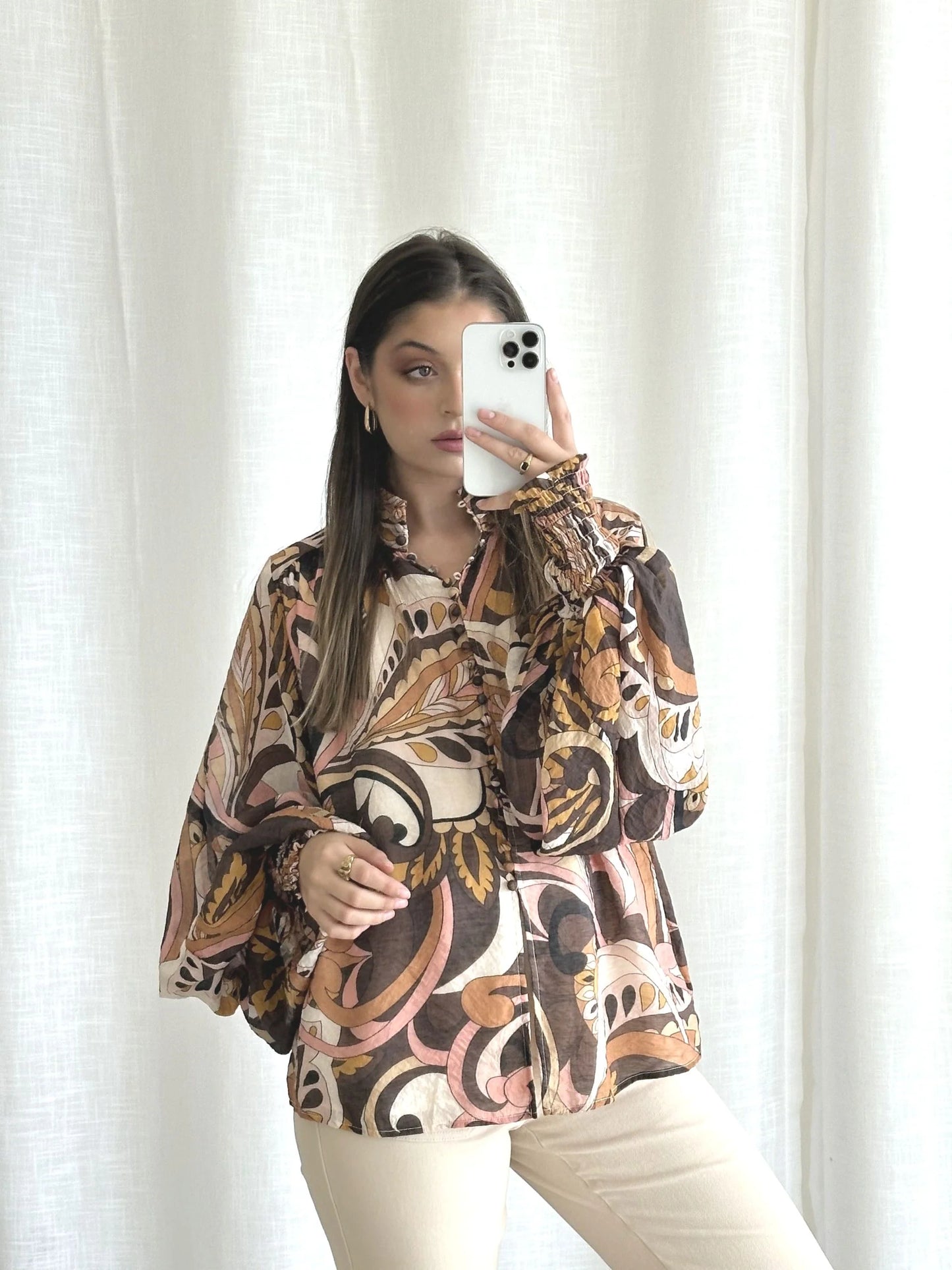 Dreams Blouse - Choc Butter Swirl