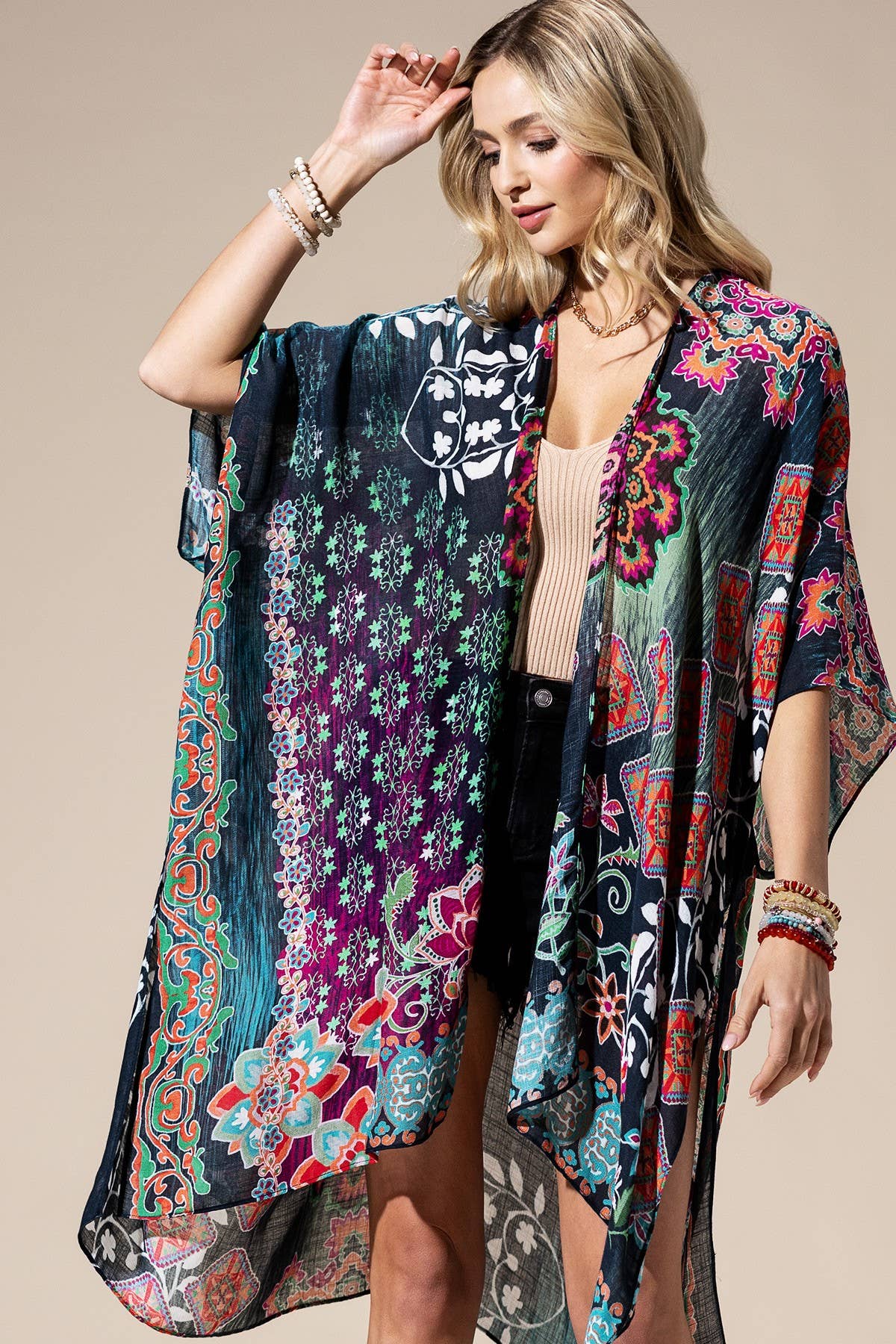 Night Garden Multi Kimono