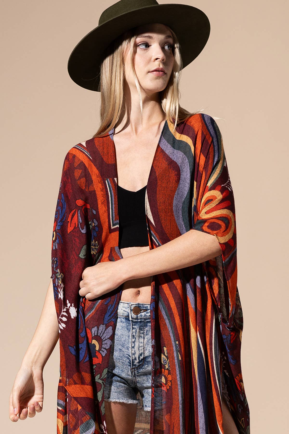 Retro Vibe Kimono