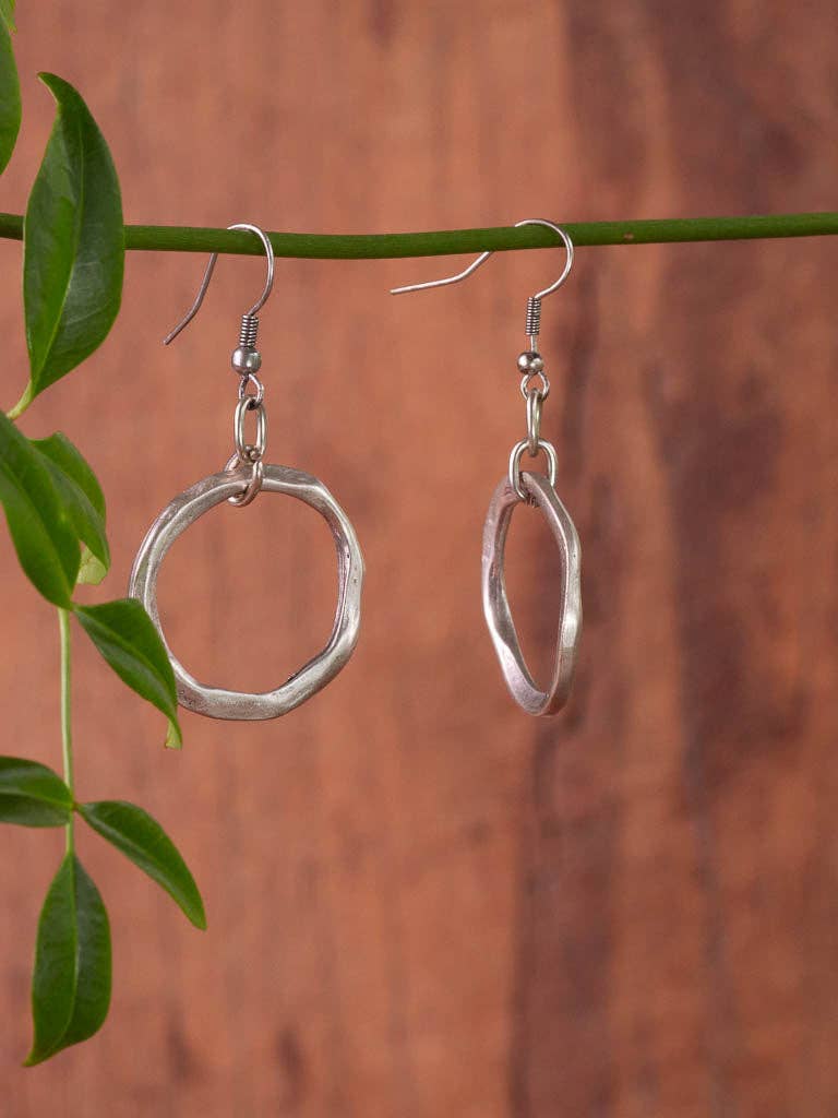 Lustre Silver Hoop Earrings by TABOO FASHION