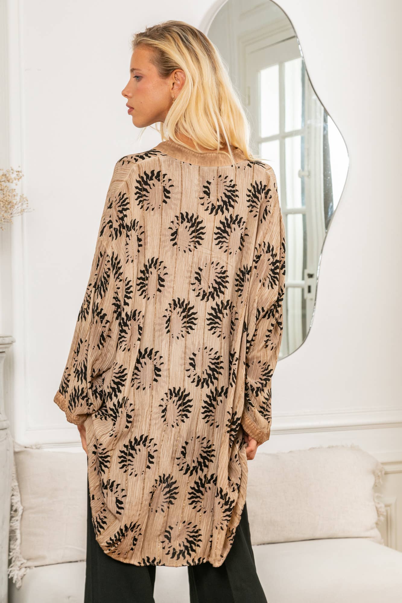 Nadine Lurex Printed Shirt by last queen