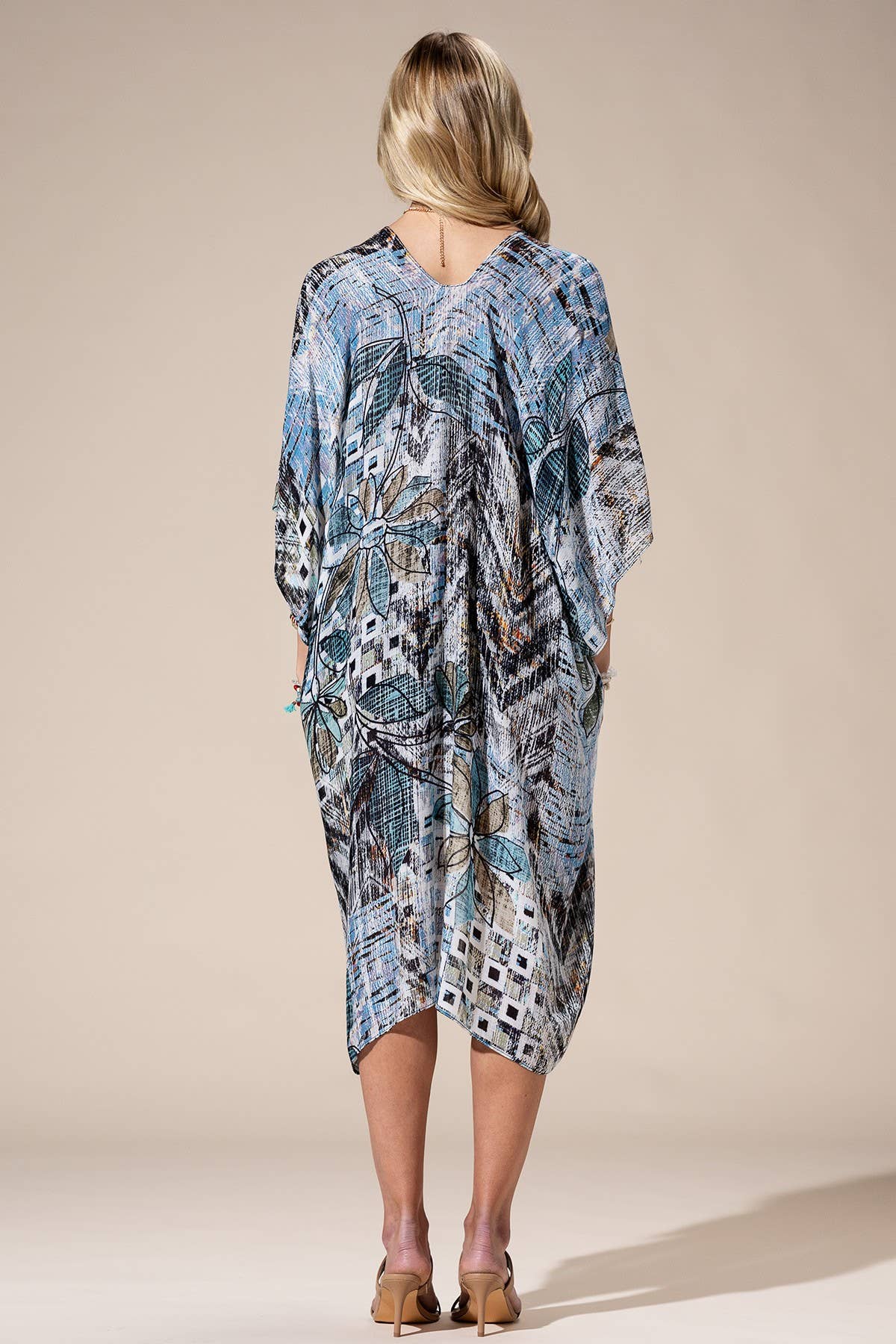 Floral Abstract Multi Kimono by Urbanista