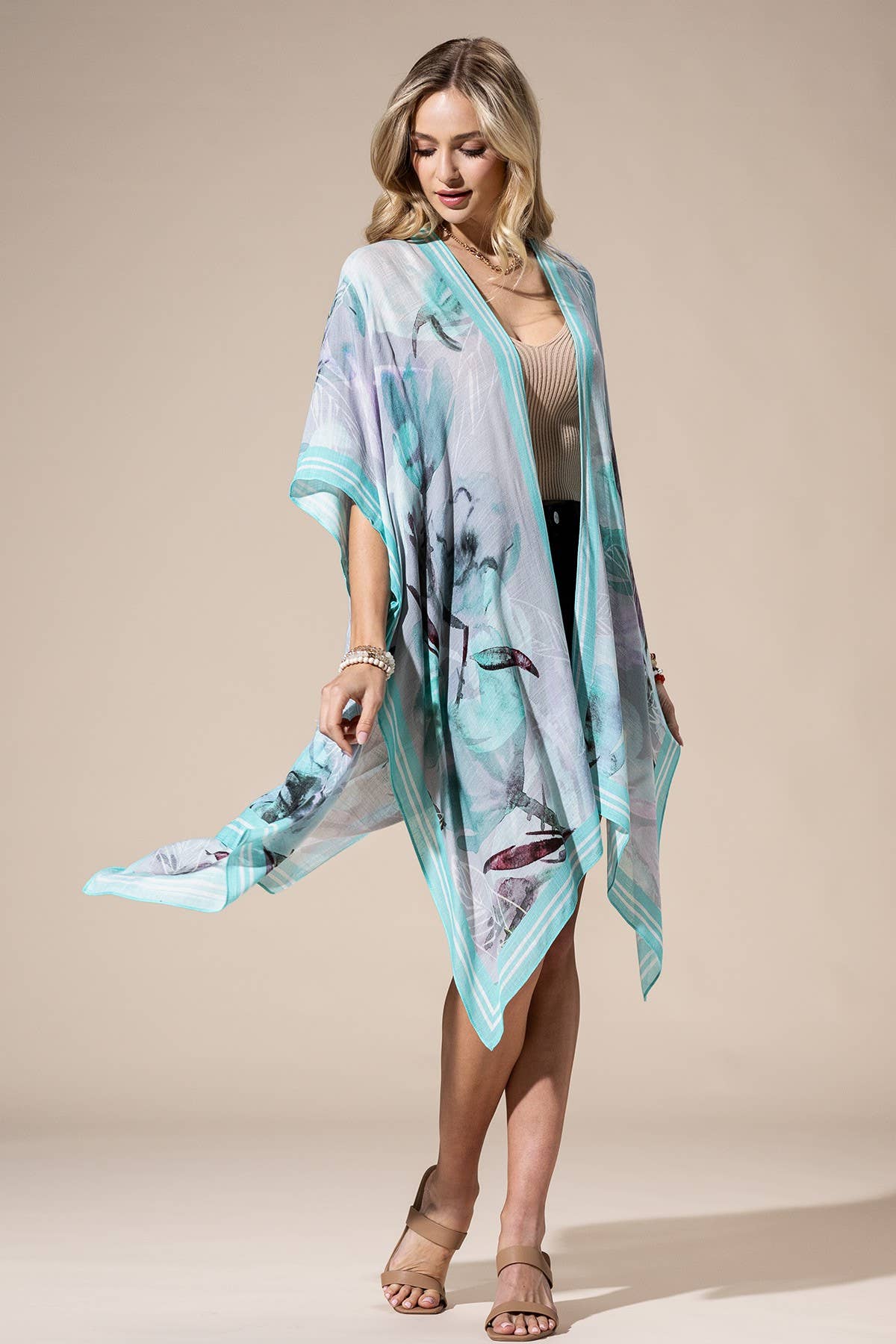 Aqua Multi Kimono